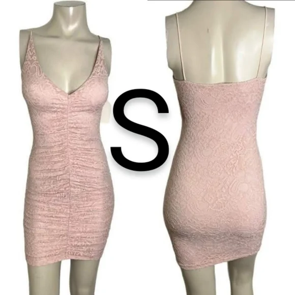 Bear Dance | Dresses | Light Pink Double Lined Cami Ruched Mini Dresssize S  | Poshmark
